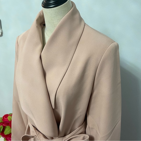 Lauren Ralph Lauren Blush Light Belted Jacket / Coat - Size Large - New With Tag - Picture 10 of 16